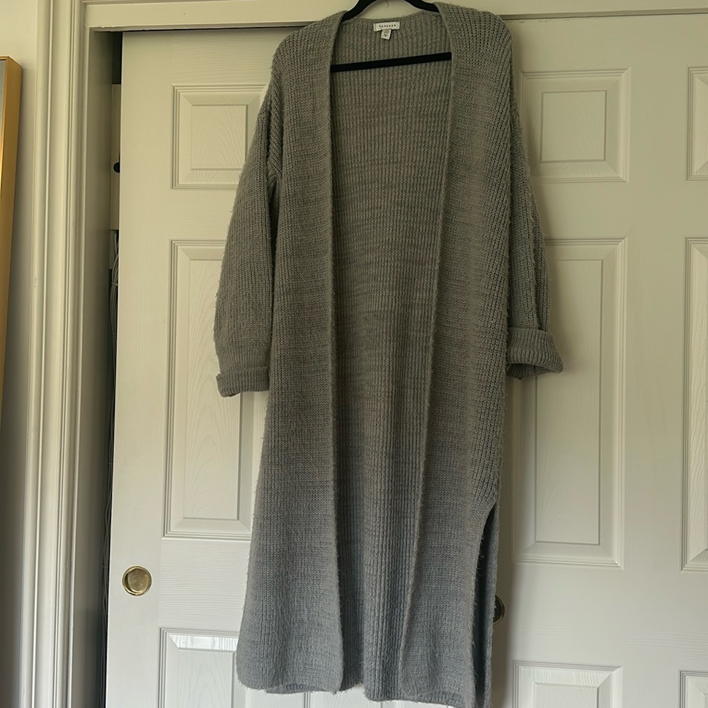 Topshop floor length maxi duster cardigan